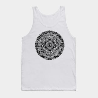 Rain in the Garden - black and white Tank Top